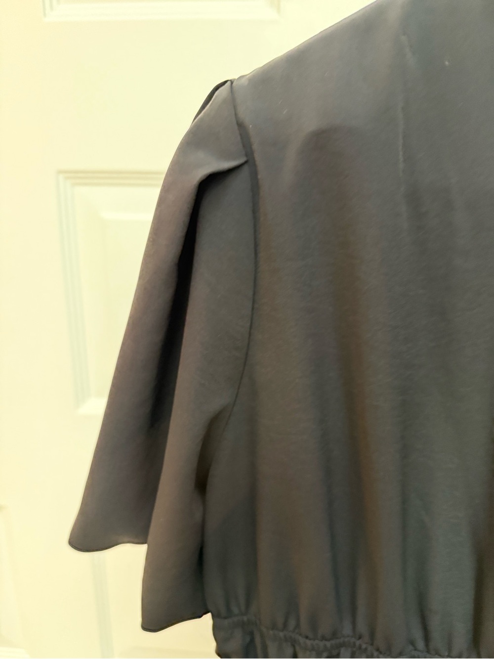 SHEIN Black Tiered Midi Dress with Puff Sleeves - Picture 11 of 14